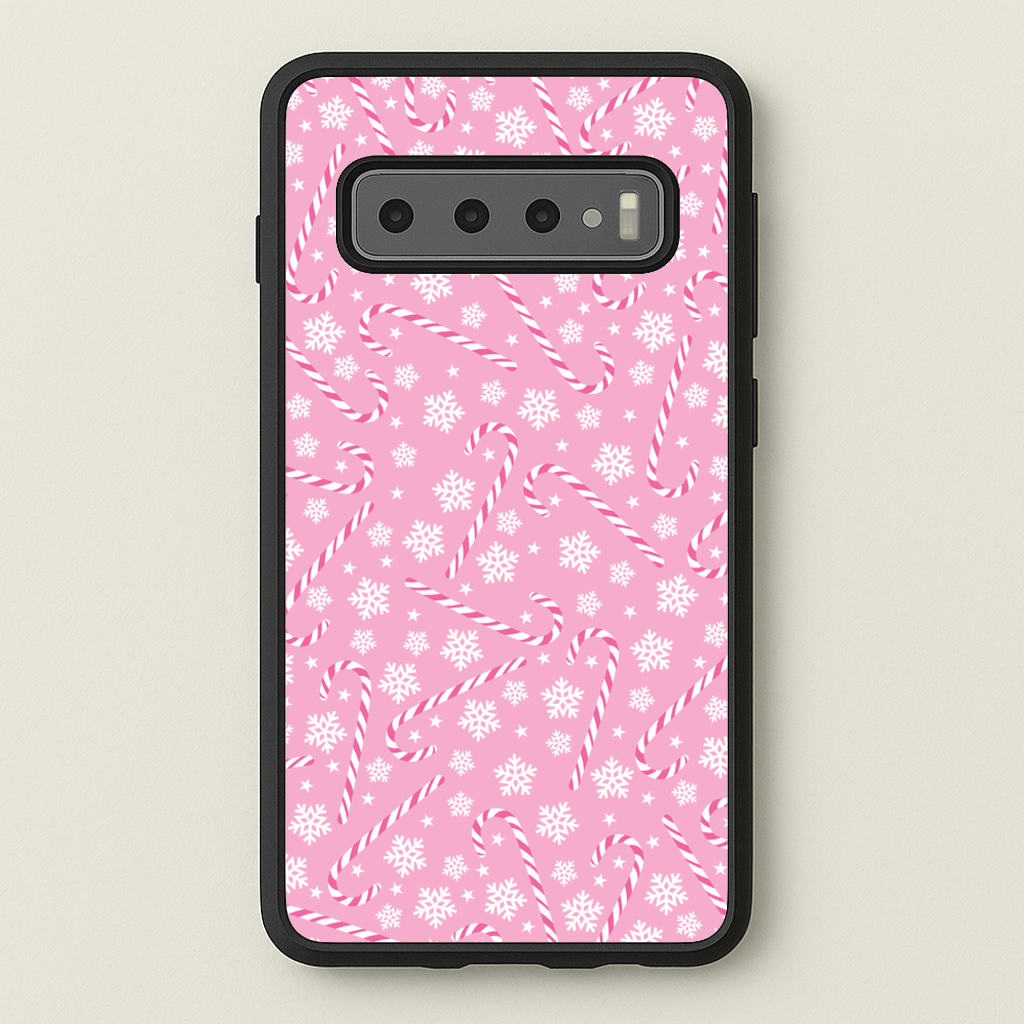 Candy Cane Pattern - Christmas Patterns Phone Case for Galaxy S10 Plus