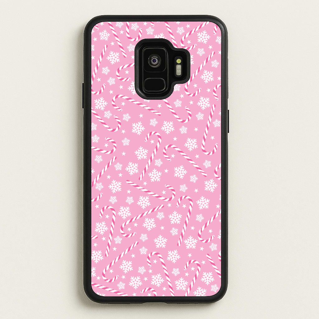 Candy Cane Pattern - Christmas Patterns Phone Case for Galaxy S9