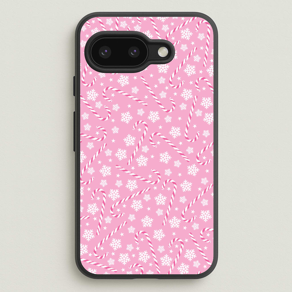 Candy Cane Pattern - Christmas Patterns Phone Case for Google Pixel 9a