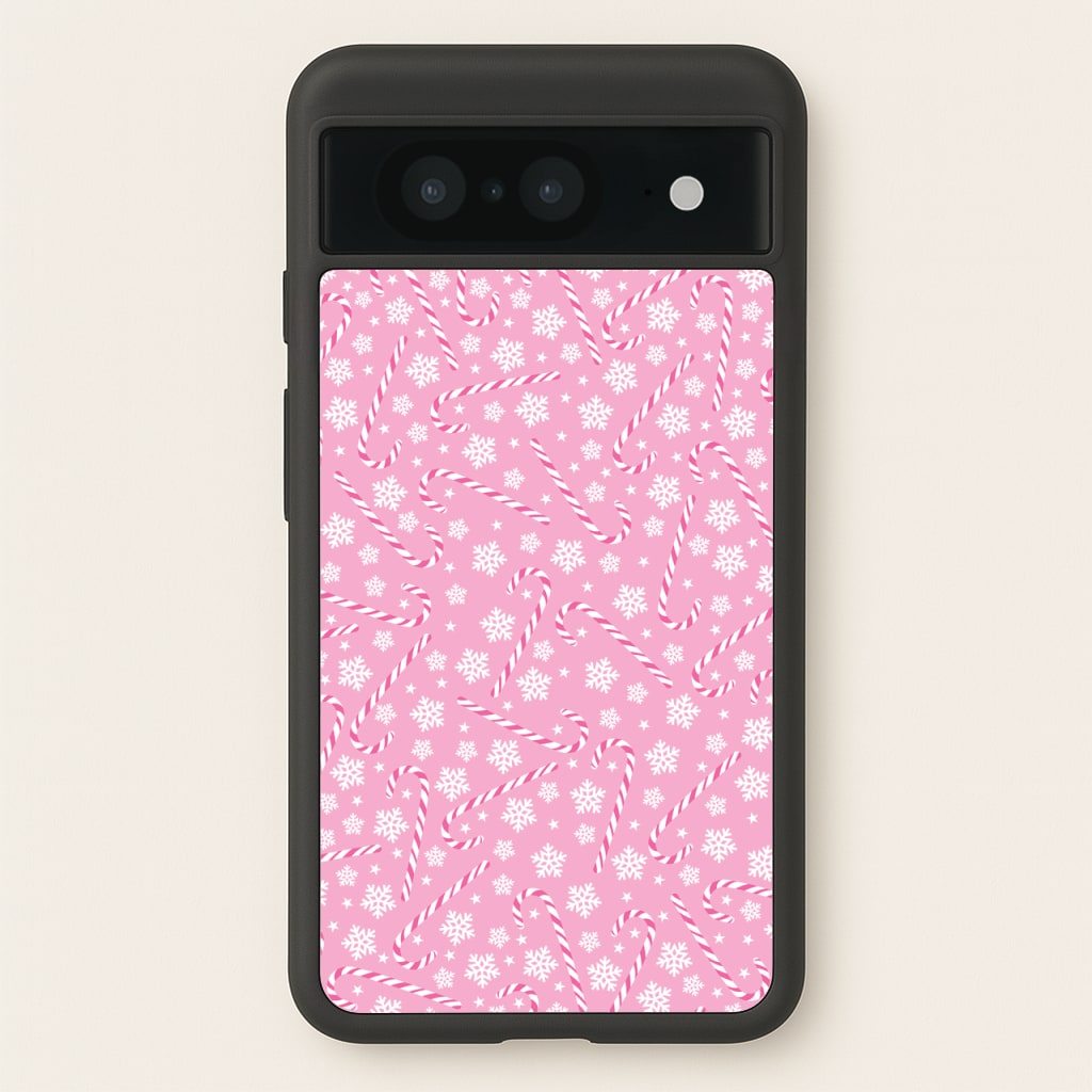 Candy Cane Pattern - Christmas Patterns Phone Case for Google Pixel 8