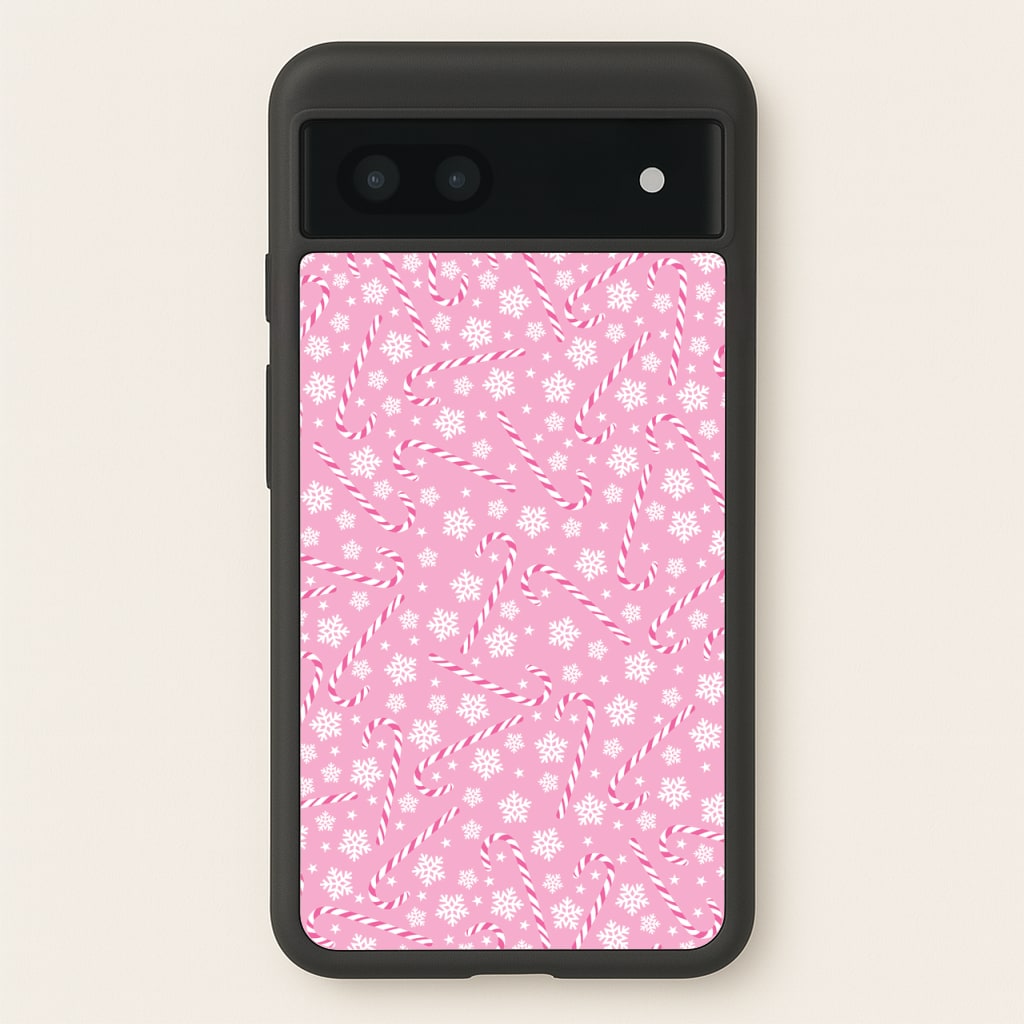 Candy Cane Pattern - Christmas Patterns Phone Case for Google Pixel 6a