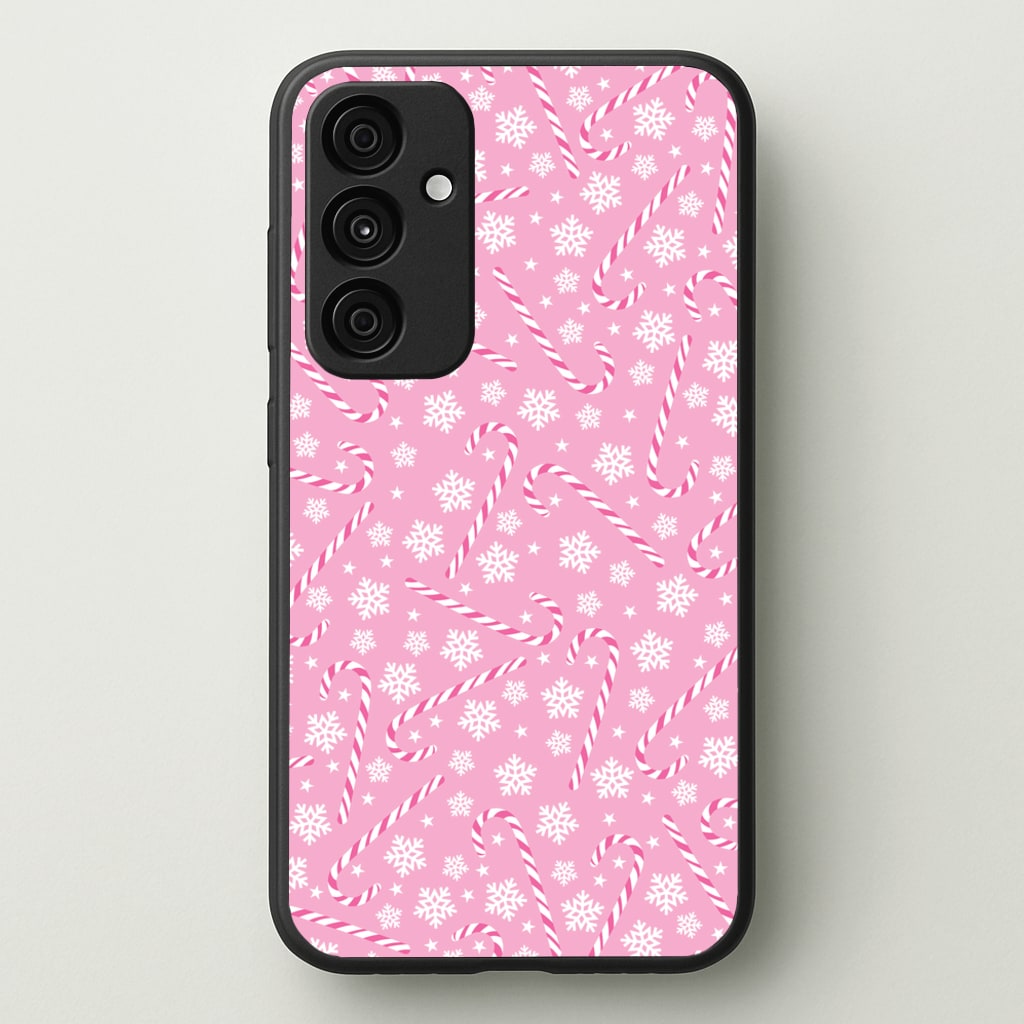 Candy Cane Pattern - Christmas Patterns Phone Case for Galaxy A55