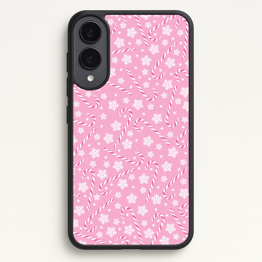 Candy Cane Pattern - Christmas Patterns Phone Case for Galaxy S25 Edge