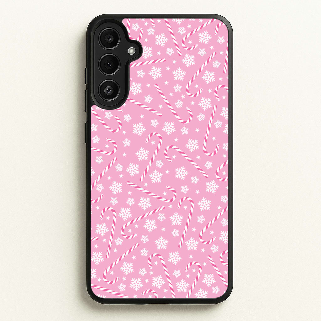Candy Cane Pattern - Christmas Patterns Phone Case for Galaxy A34