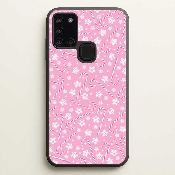 Candy Cane Pattern - Christmas Patterns Phone Case for Galaxy A21s