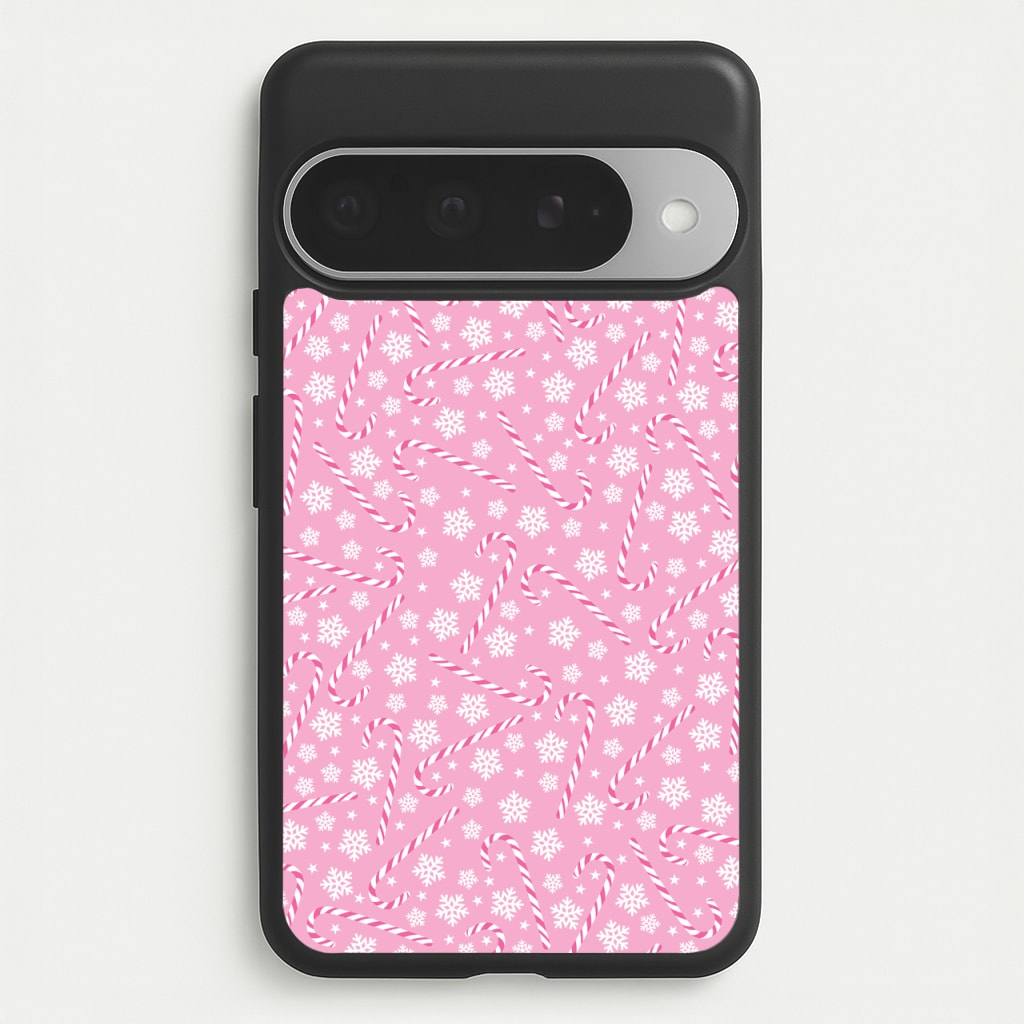 Candy Cane Pattern Phone Case for Google Pixel 10 Pro XL