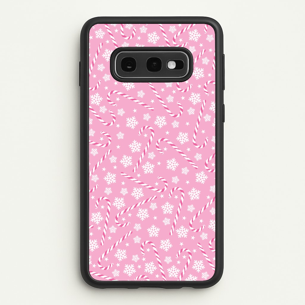 Candy Cane Pattern - Christmas Patterns Phone Case for Galaxy S10e