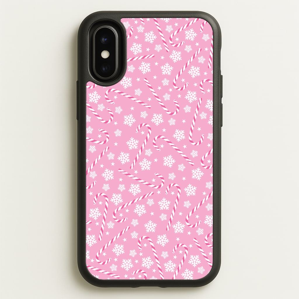 Candy Cane Pattern - Christmas Patterns Phone Case for iPhone X / XS