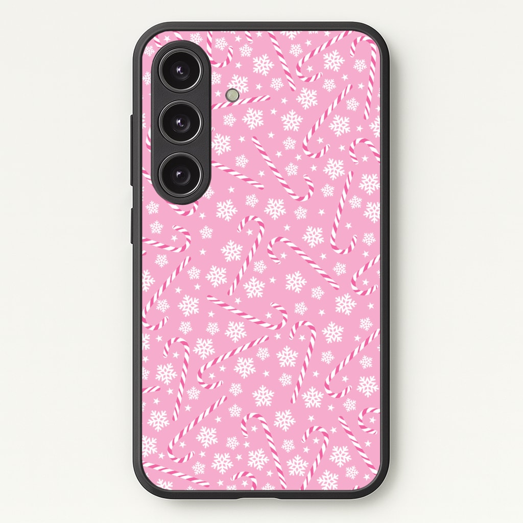 Candy Cane Pattern - Christmas Patterns Phone Case for Galaxy S24 Plus