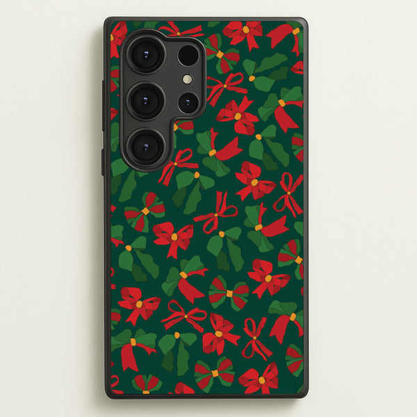 Green And Red Pattern - Christmas Patterns Phone Case for Galaxy S25 Ultra