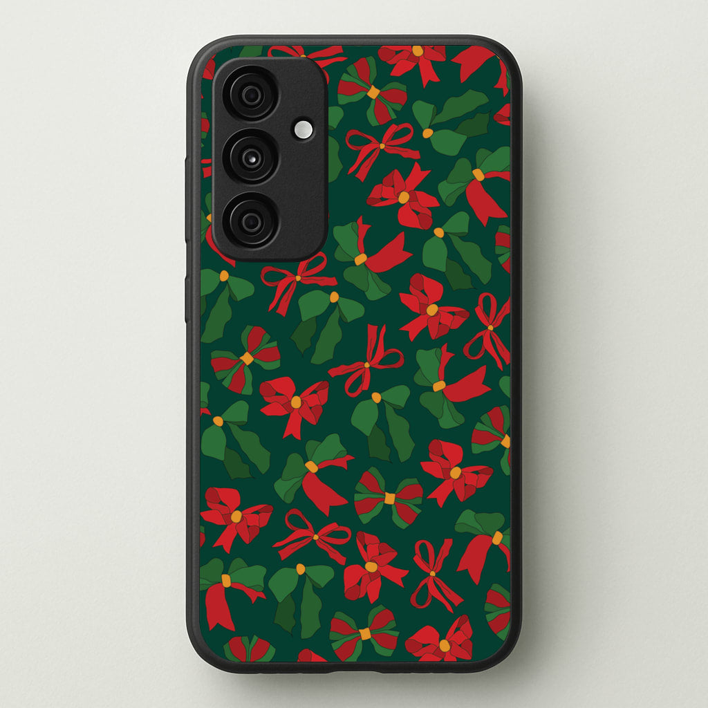 Green And Red Pattern - Christmas Patterns Phone Case for Galaxy A35