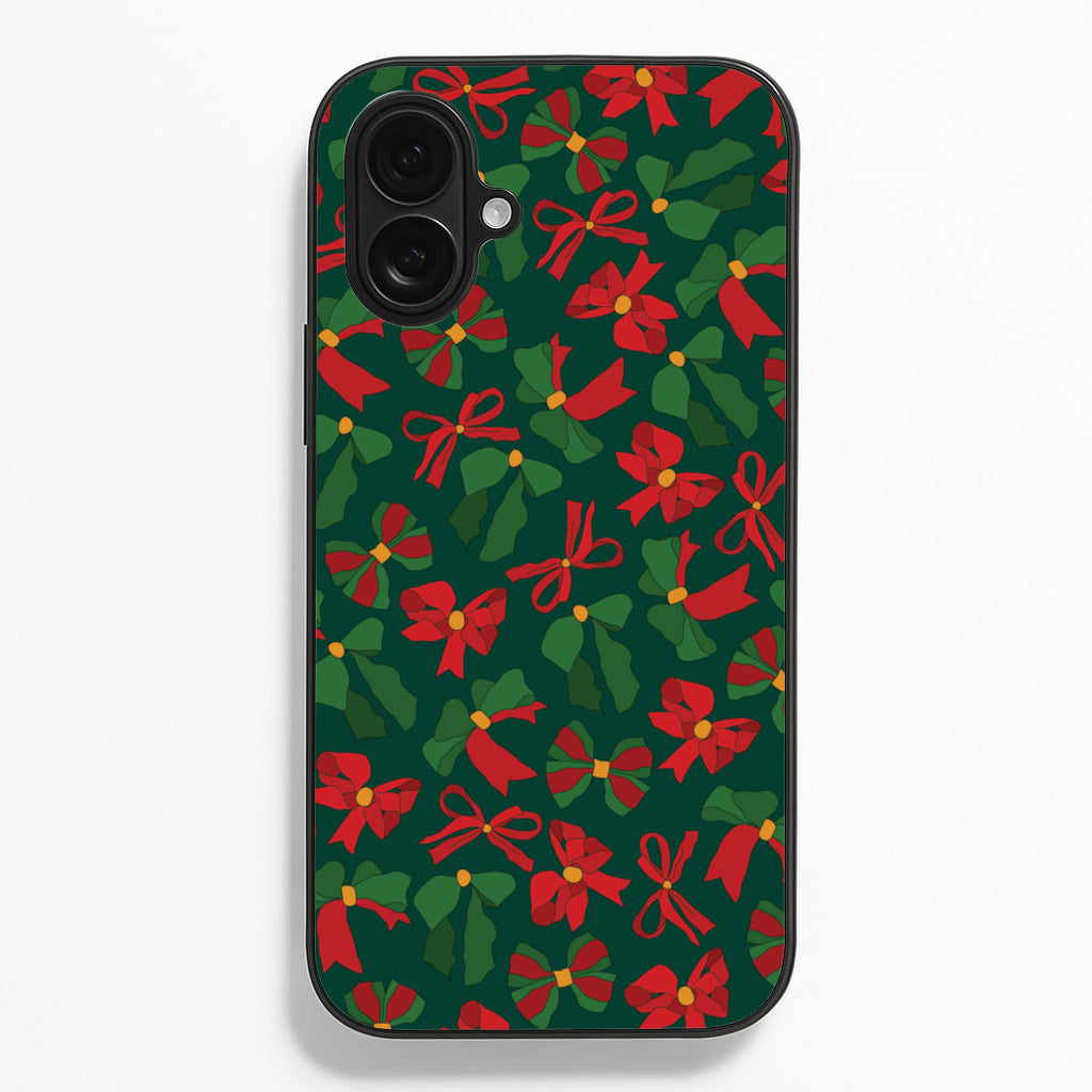 Green And Red Pattern - Christmas Patterns Phone Case for iPhone 16 Plus