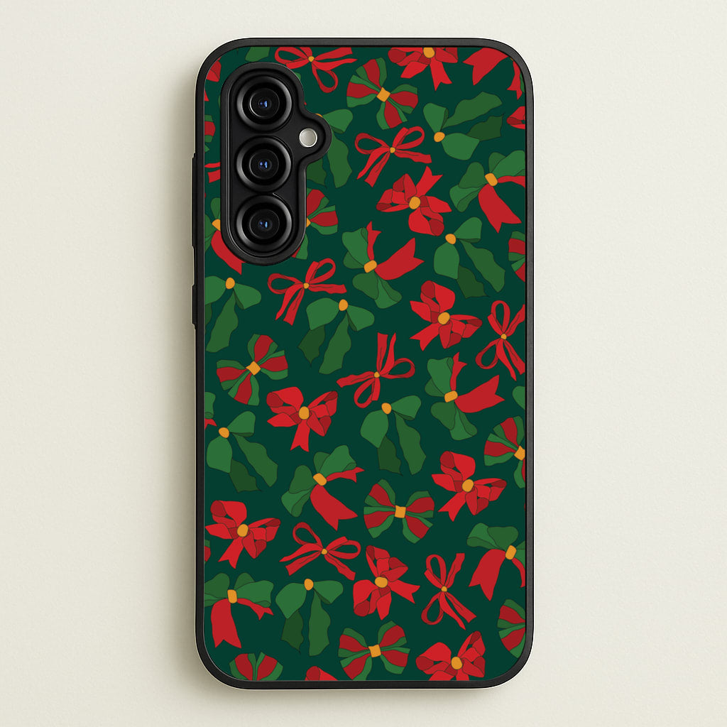 Green And Red Pattern - Christmas Patterns Phone Case for Galaxy A54