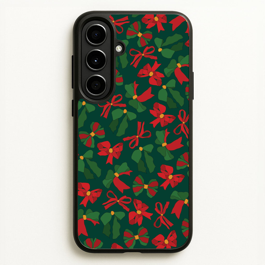 Green And Red Pattern - Christmas Patterns Phone Case for Galaxy A56