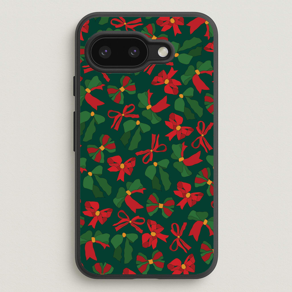 Green And Red Pattern - Christmas Patterns Phone Case for Google Pixel 9a