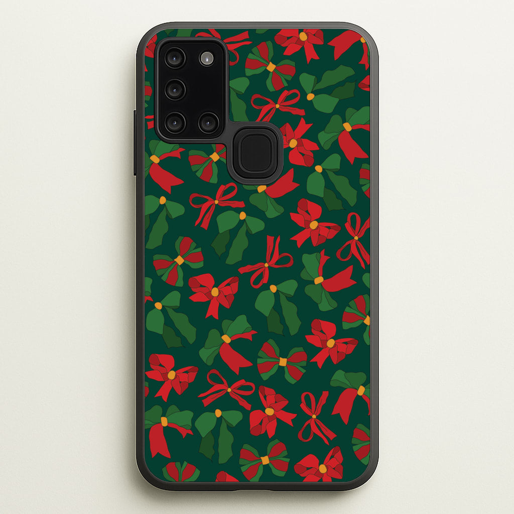 Green And Red Pattern - Christmas Patterns Phone Case for Galaxy A21s