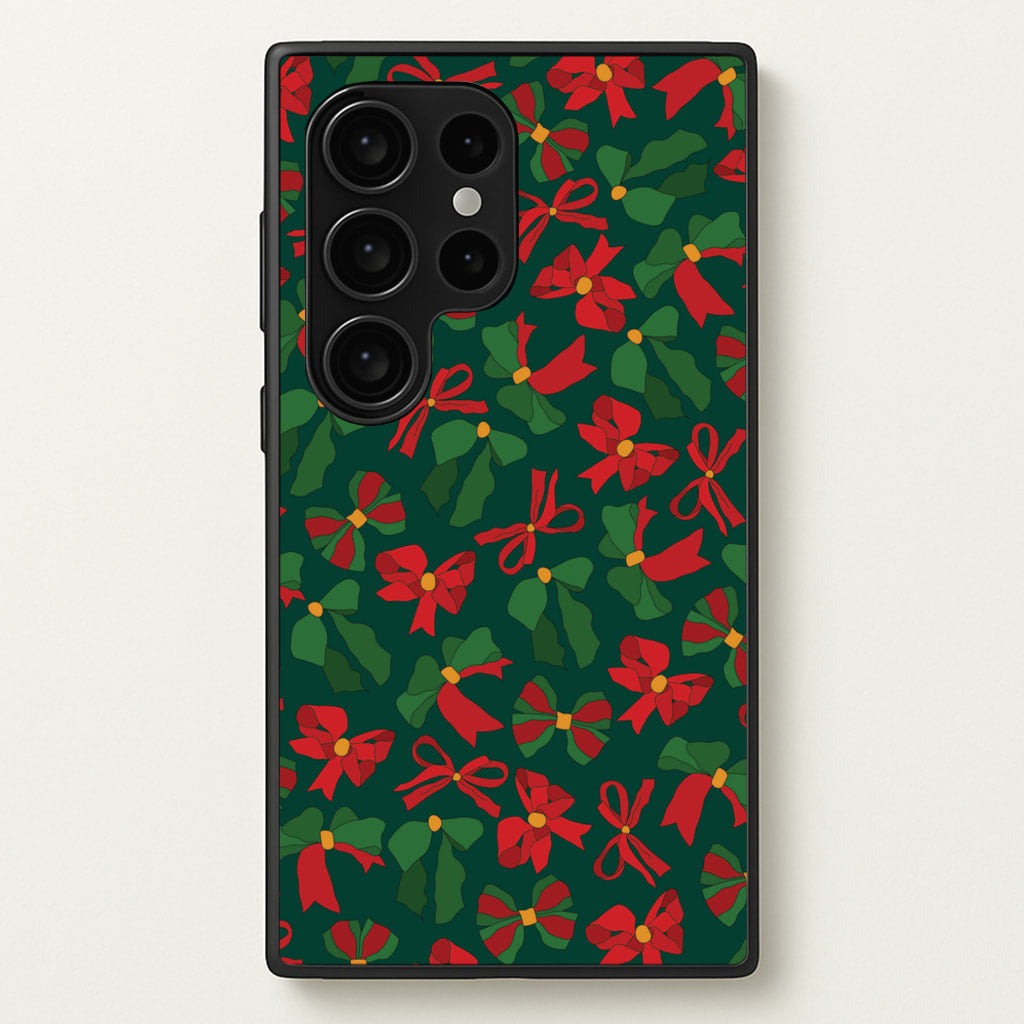 Green And Red Pattern - Christmas Patterns Phone Case for Galaxy S24 Ultra