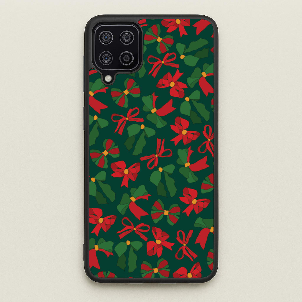 Green And Red Pattern - Christmas Patterns Phone Case for Galaxy A12