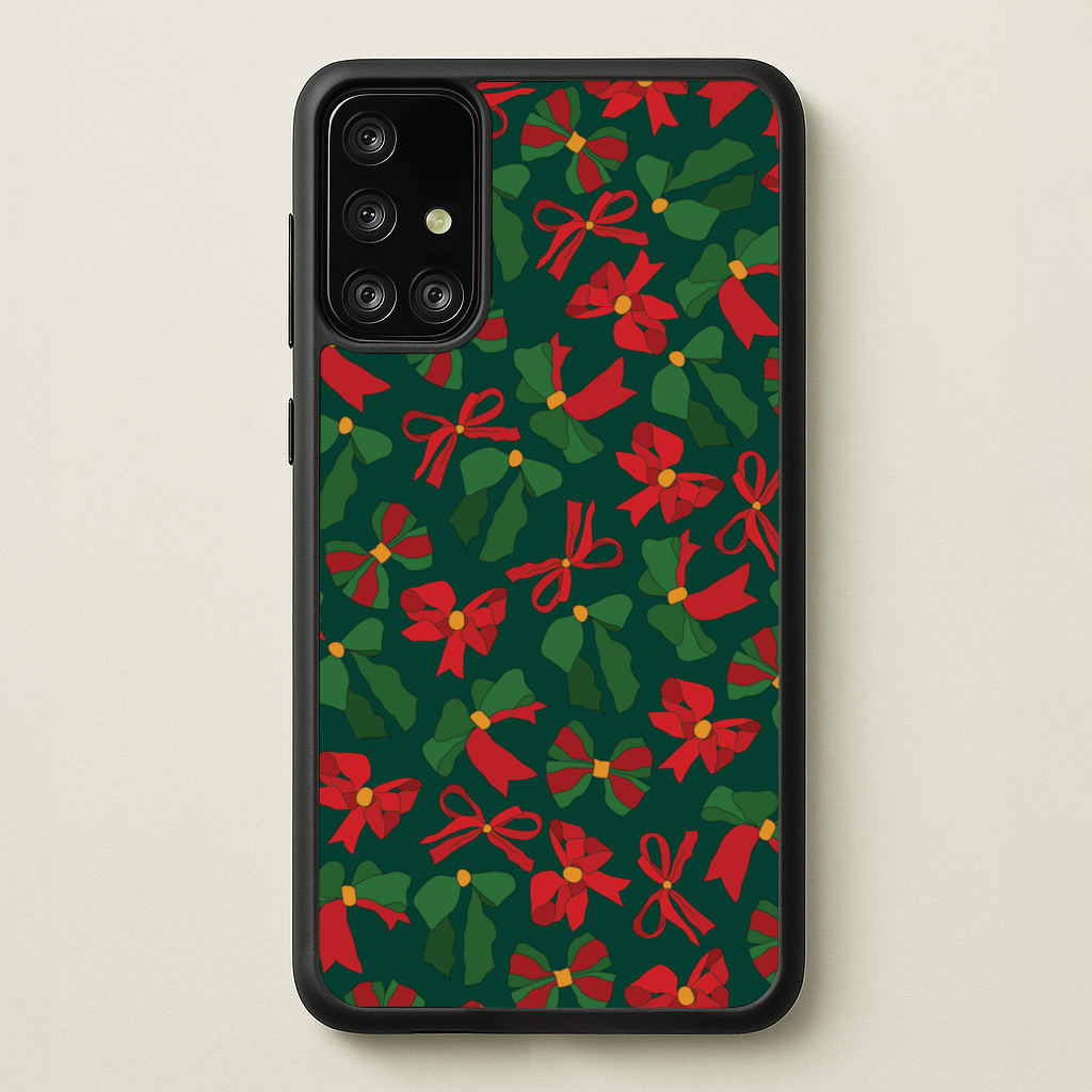 Green And Red Pattern - Christmas Patterns Phone Case for Galaxy A71