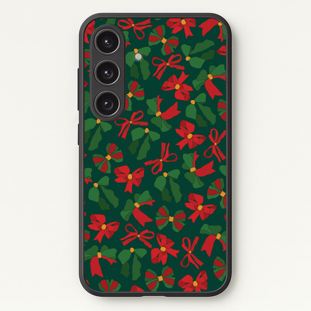 Green And Red Pattern - Christmas Patterns Phone Case for Galaxy S25