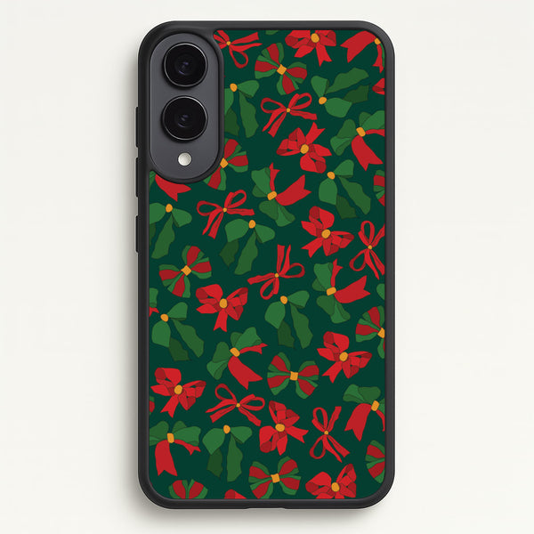 Green And Red Pattern - Christmas Patterns Phone Case for Galaxy S25 Edge