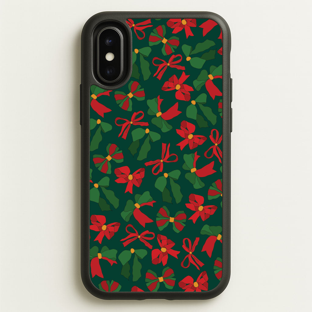 Green And Red Pattern - Christmas Patterns Phone Case for iPhone X / XS