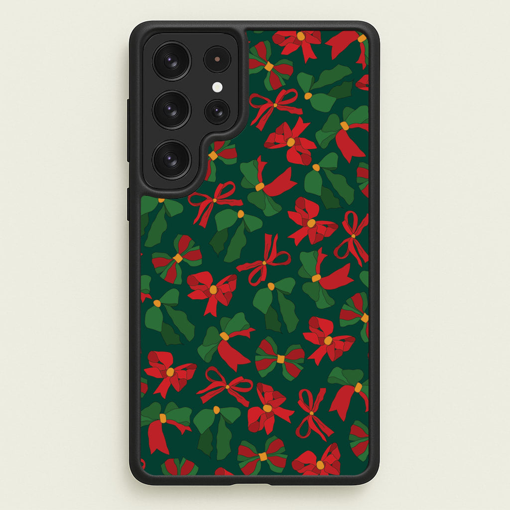Green And Red Pattern - Christmas Patterns Phone Case for Galaxy S23 Ultra