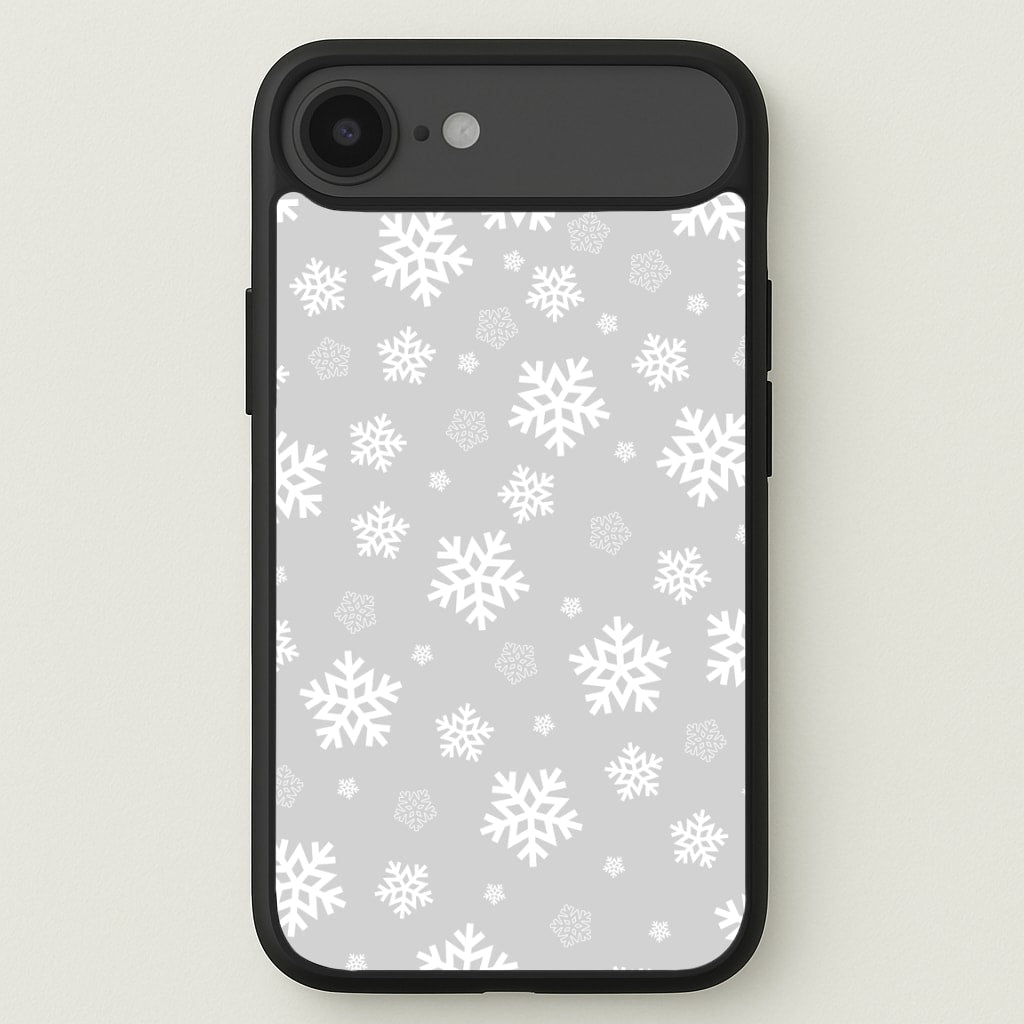 Grey Snowflake Pattern Phone Case for iPhone 17 Air