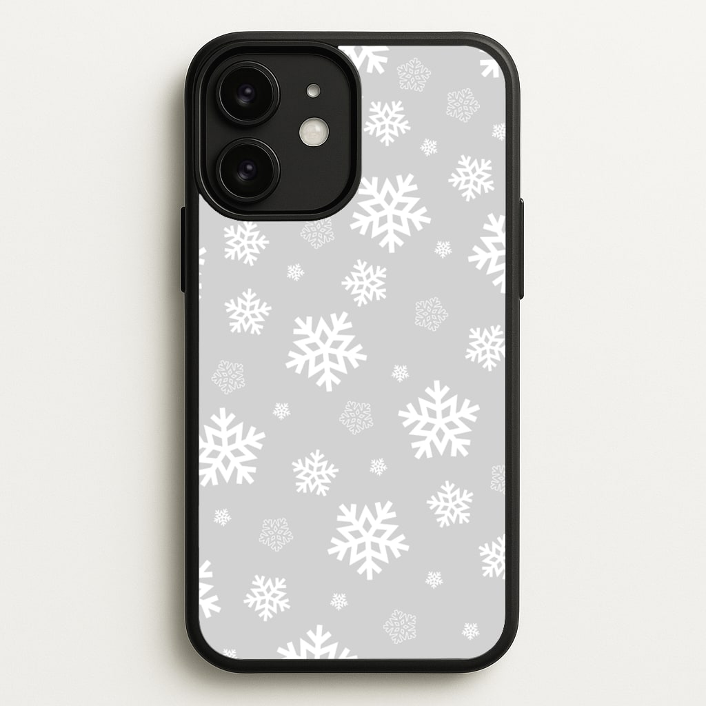 Grey Snowflake Pattern - Christmas Patterns Phone Case for iPhone 11