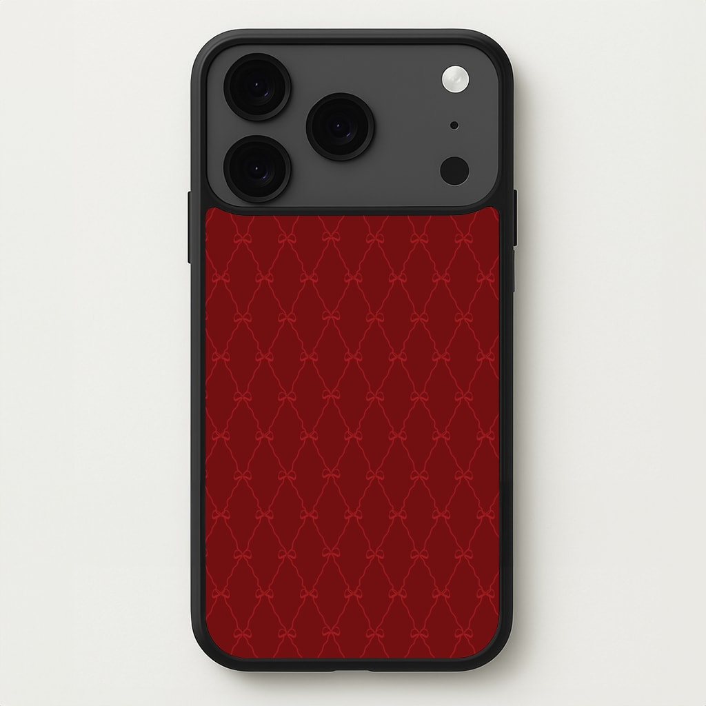 Red Bow Pattern Phone Case for iPhone 17 Pro Max