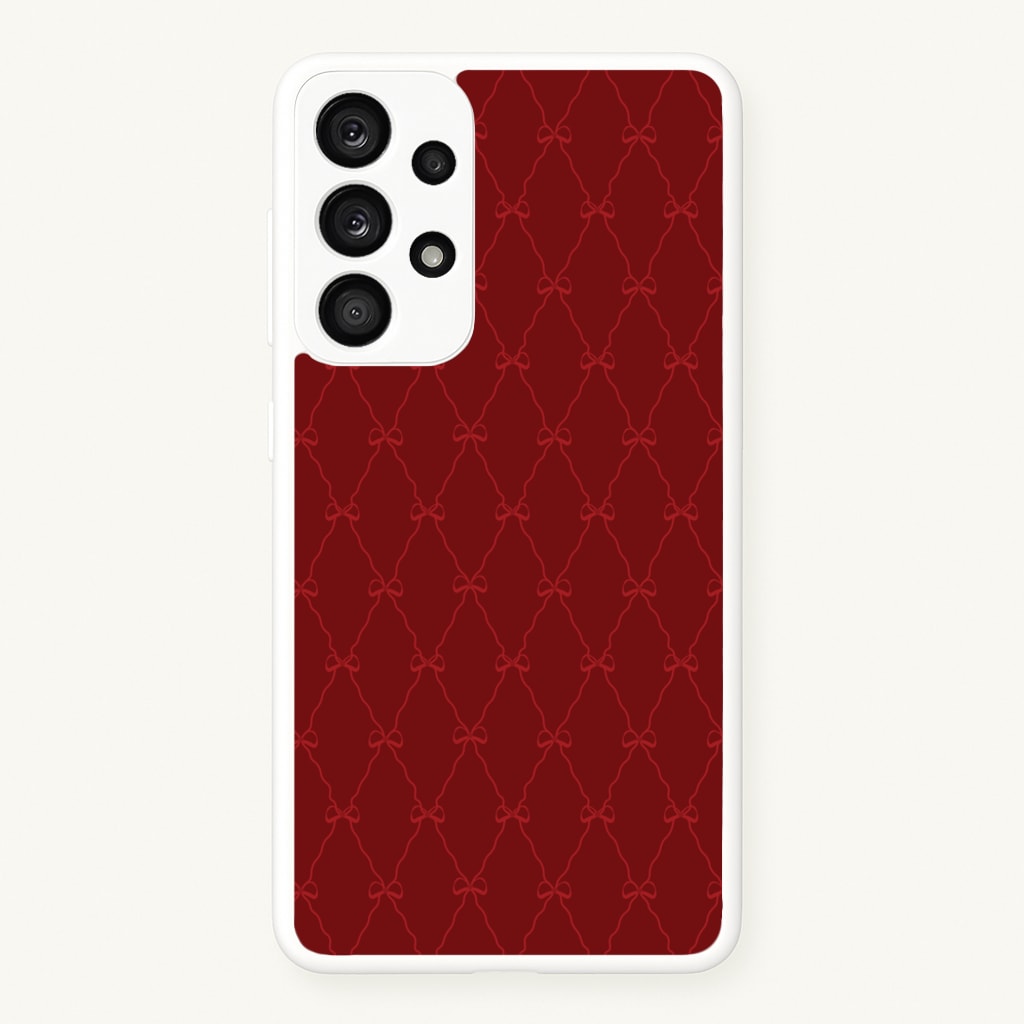Red Bow Pattern - Christmas Patterns Phone Case for Galaxy A53