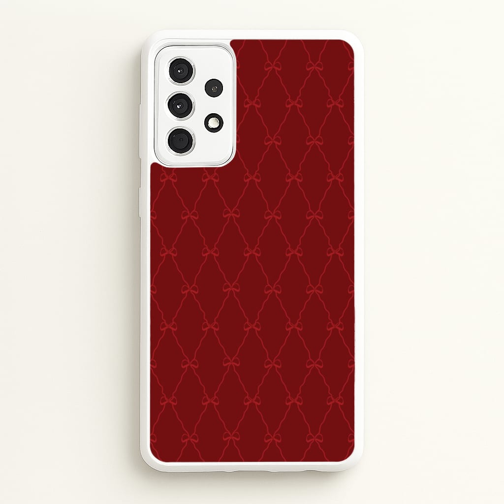 Red Bow Pattern - Christmas Patterns Phone Case for Galaxy A52 / A52s