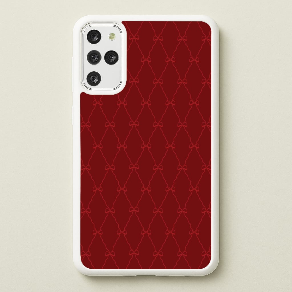 Red Bow Pattern - Christmas Patterns Phone Case for Galaxy S20 Plus