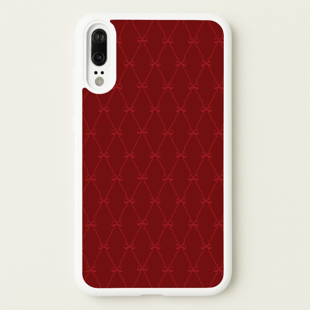Red Bow Pattern - Christmas Patterns Phone Case for Huawei P20