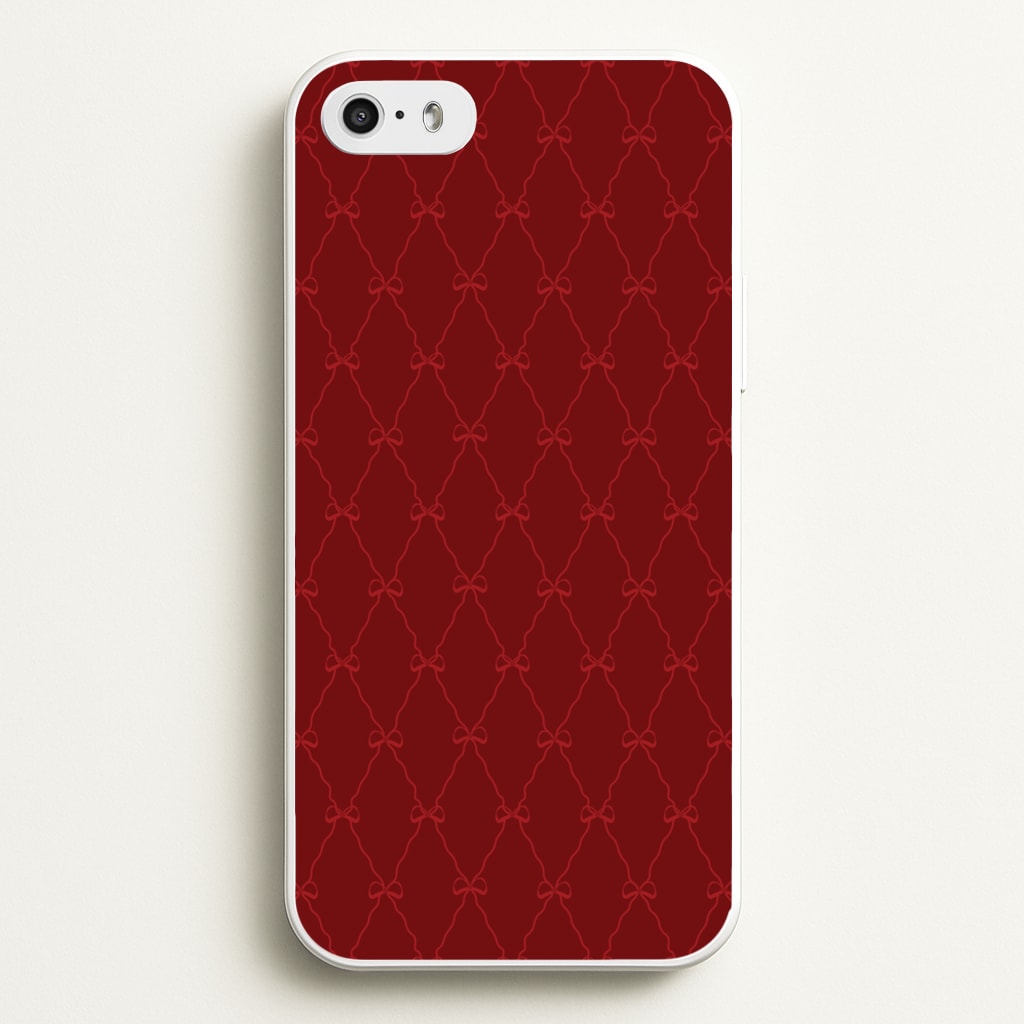 Red Bow Pattern - Christmas Patterns Phone Case for iPhone 5 / 5s / SE 2016