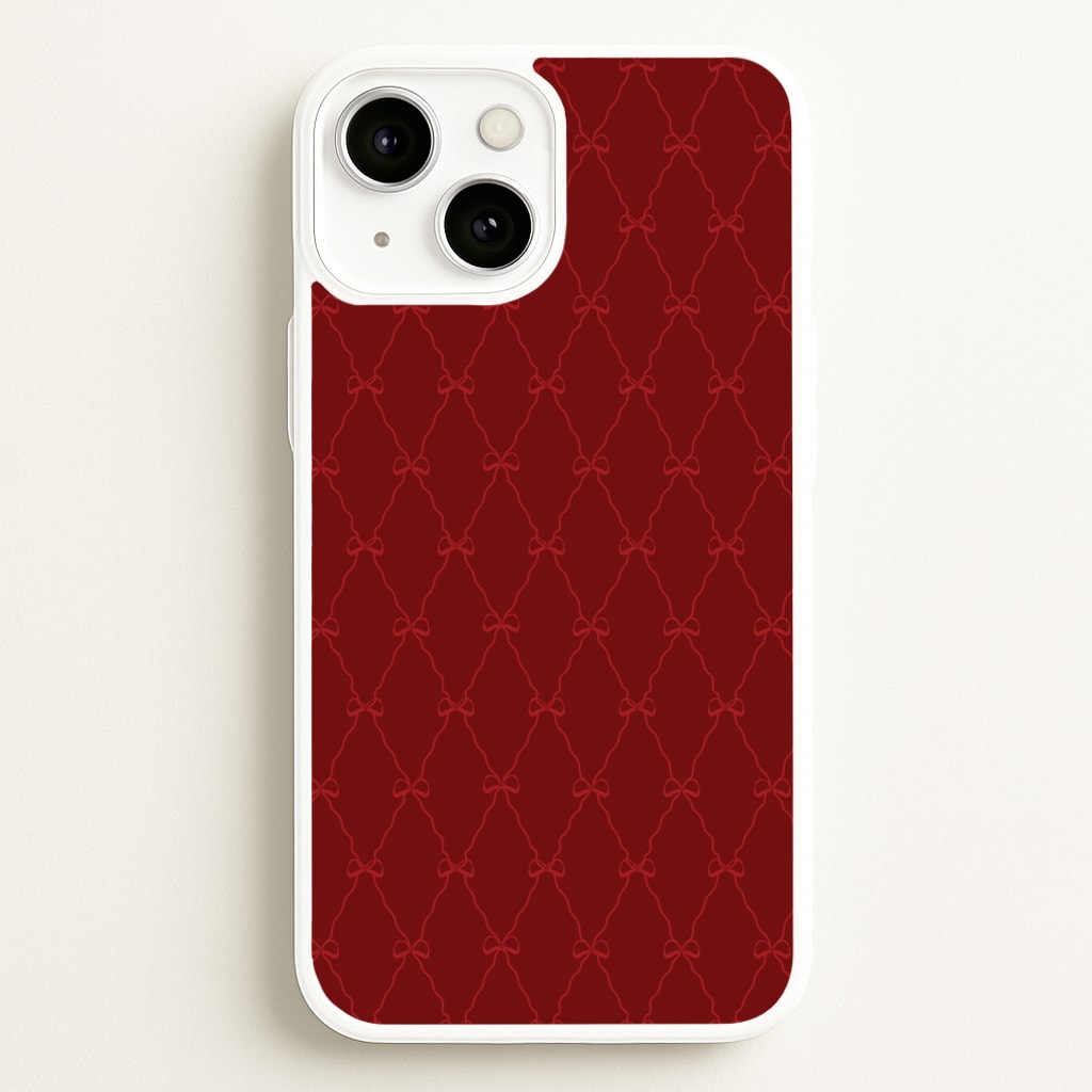 Red Bow Pattern - Christmas Patterns Phone Case for iPhone 13