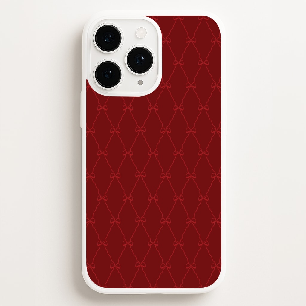 Red Bow Pattern - Christmas Patterns Phone Case for iPhone 11 Pro