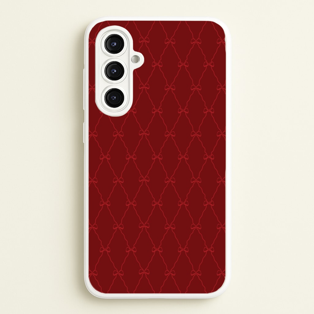 Red Bow Pattern - Christmas Patterns Phone Case for Galaxy A16