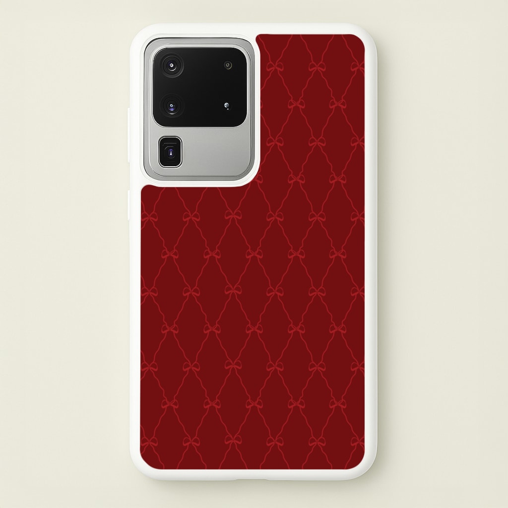 Red Bow Pattern - Christmas Patterns Phone Case for Galaxy S20 Ultra