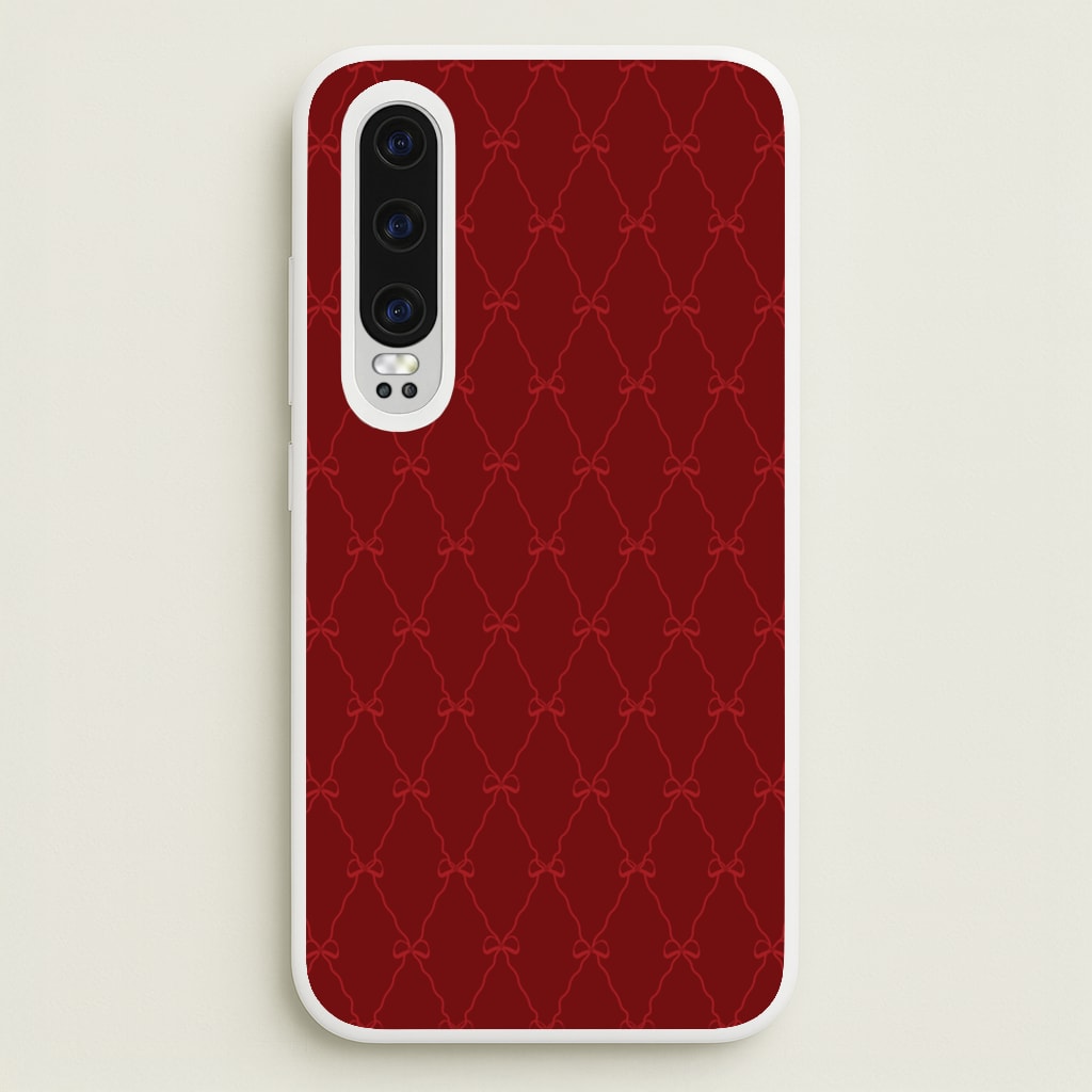 Red Bow Pattern - Christmas Patterns Phone Case for Huawei P30