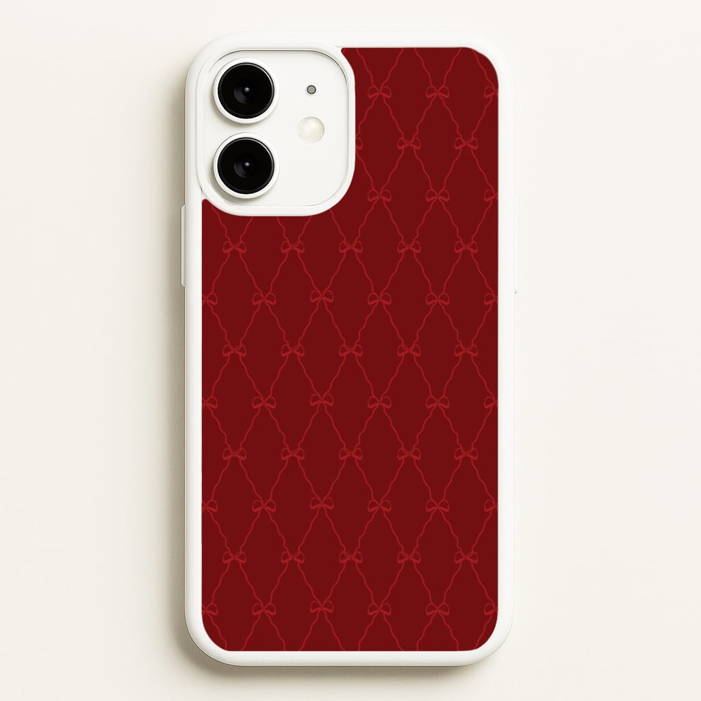 Red Bow Pattern - Christmas Patterns Phone Case for iPhone 11