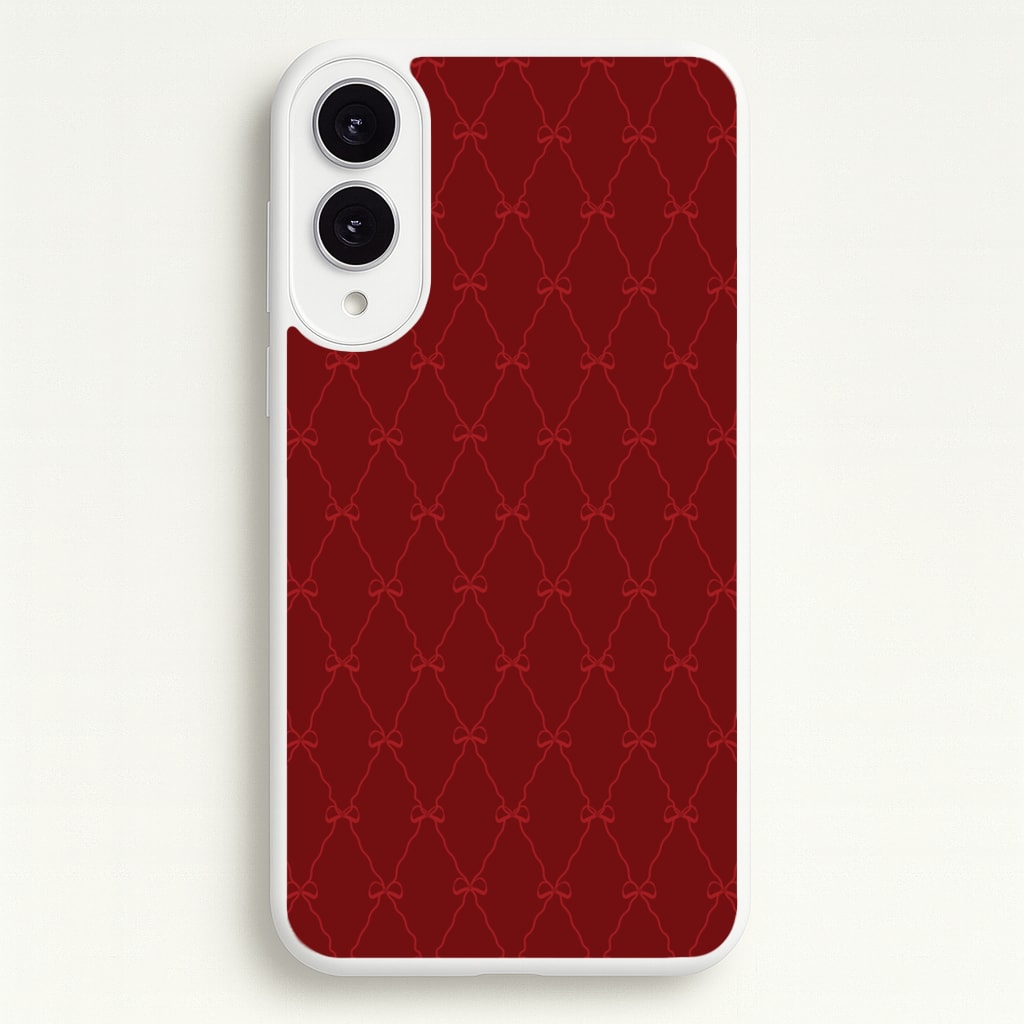Red Bow Pattern - Christmas Patterns Phone Case for Galaxy S25 Edge