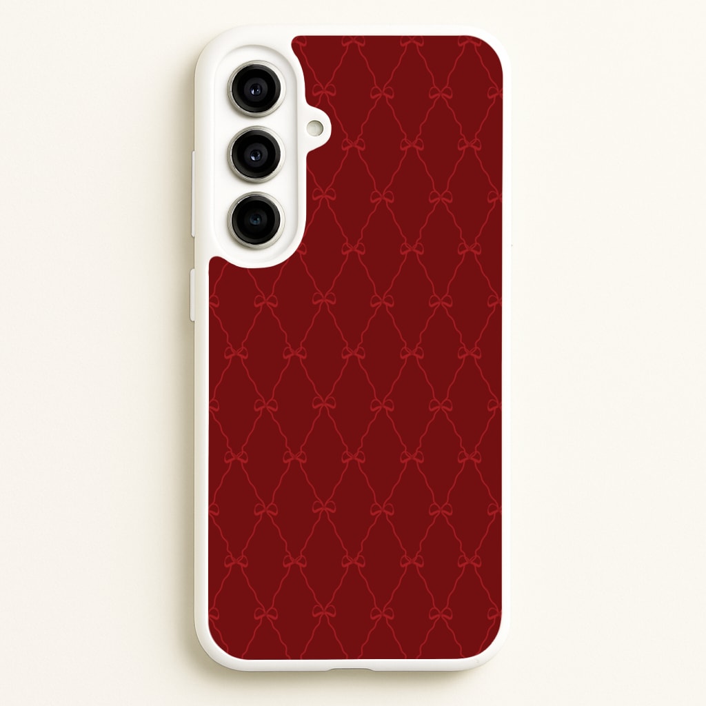 Red Bow Pattern - Christmas Patterns Phone Case for Galaxy A56