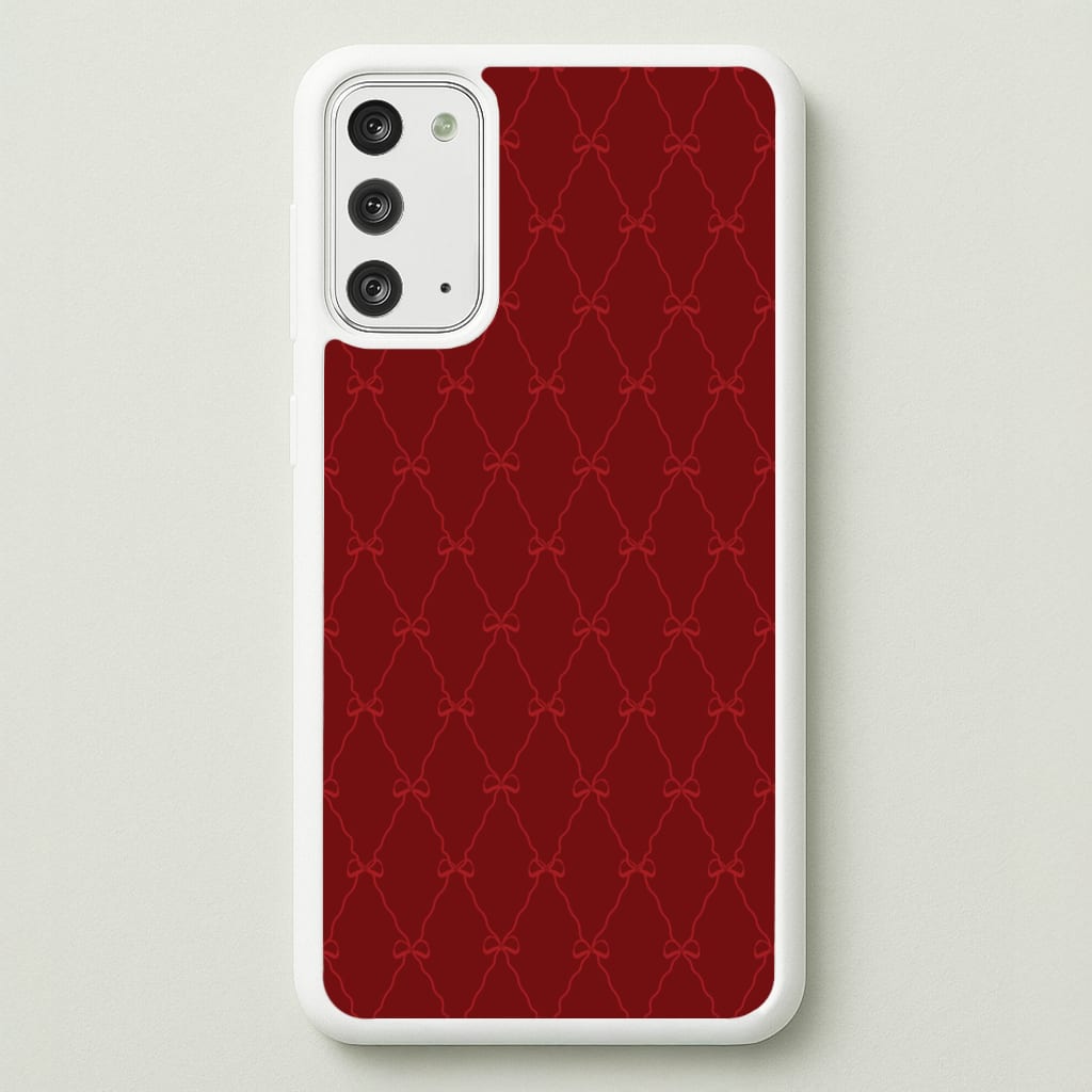 Red Bow Pattern - Christmas Patterns Phone Case for Galaxy Note 20