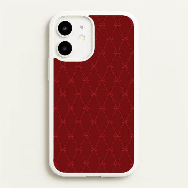 Red Bow Pattern - Christmas Patterns Phone Case for iPhone 12 Mini