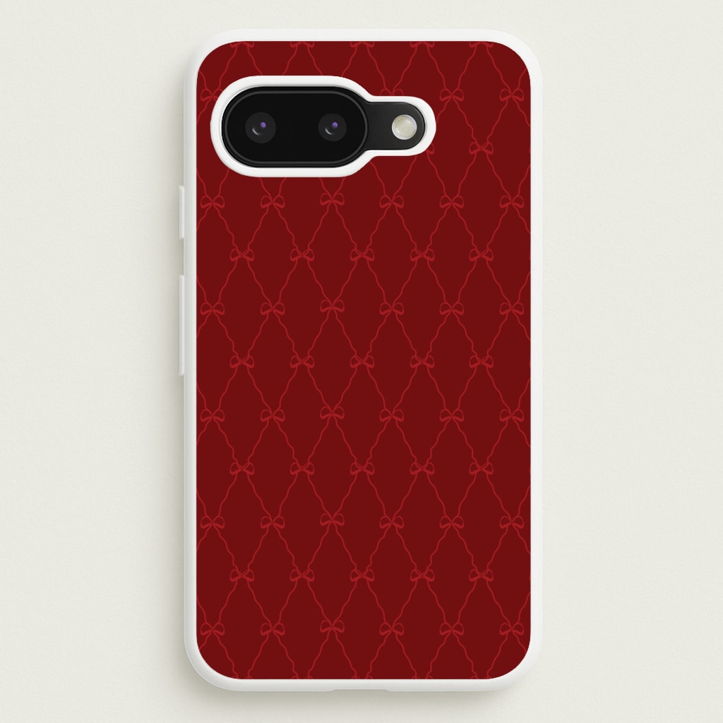 Red Bow Pattern - Christmas Patterns Phone Case for Google Pixel 9a