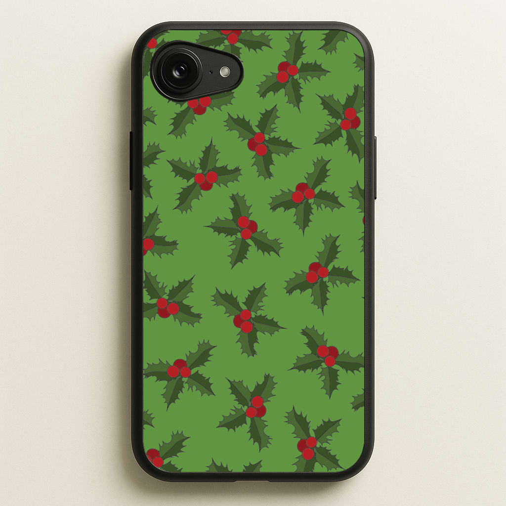 Holly Pattern - Christmas Patterns Phone Case for iPhone 16e