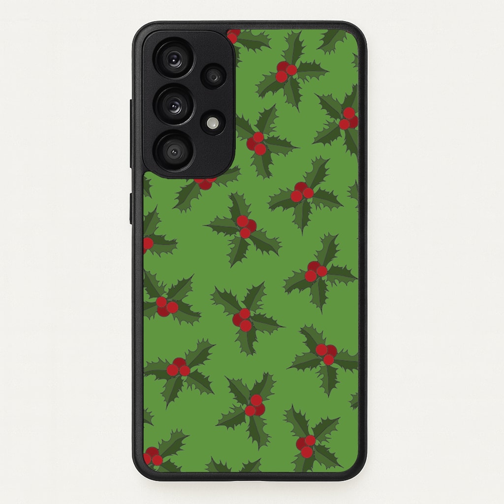 Holly Pattern - Christmas Patterns Phone Case for Galaxy A53