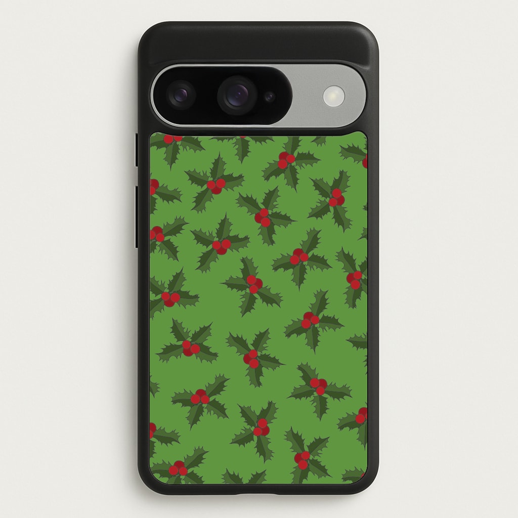 Holly Pattern Phone Case for Google Pixel 10 / 10 Pro