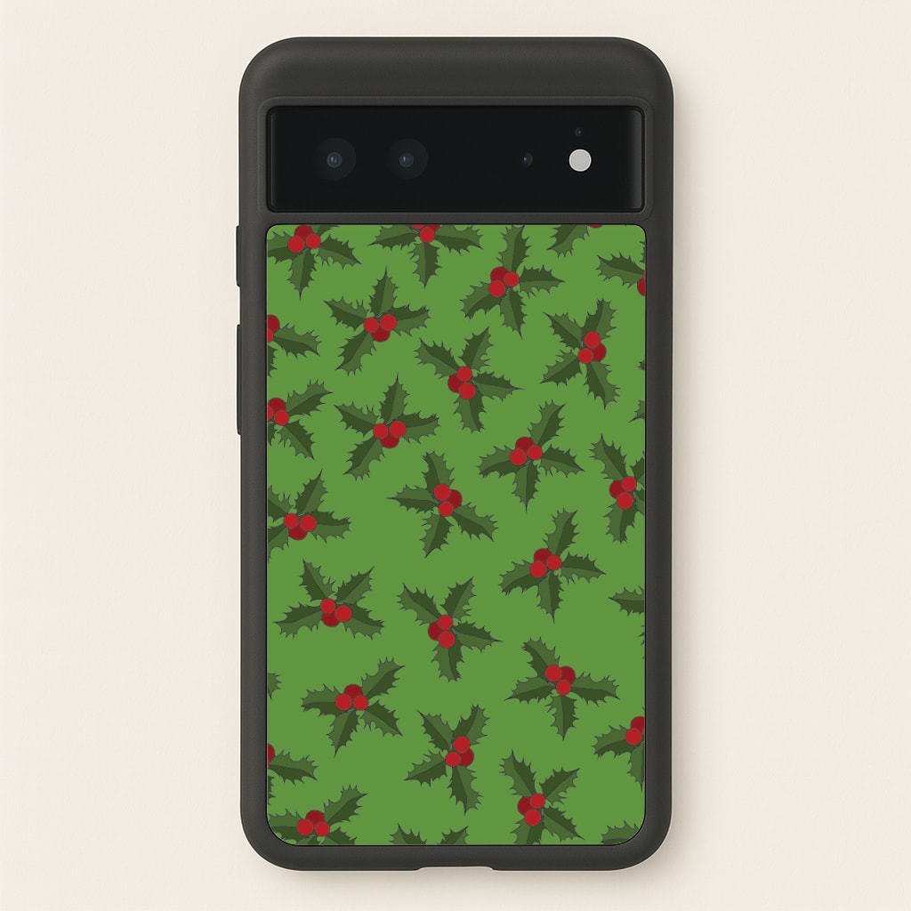 Holly Pattern - Christmas Patterns Phone Case for Google Pixel 6